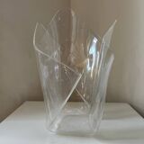 Vintage Guzzini style plexiglass design vase