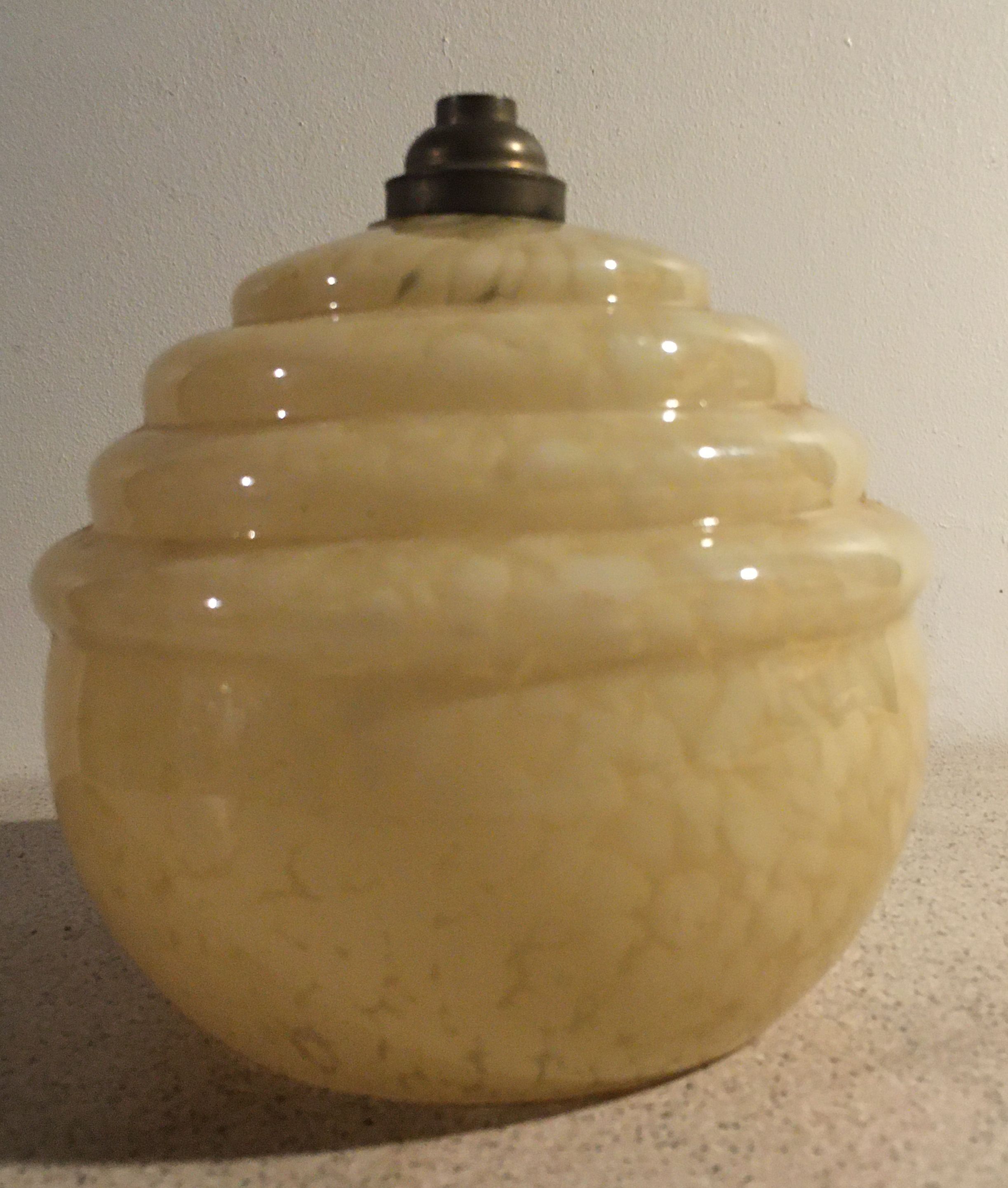 Old glass globe for luminaire or ceiling lamp
