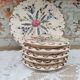 Dessert service 6 pieces 5 people ceramic signed Berger Antibes