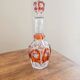 Orange crystal carafe Val Saint-Lambert - 1950s