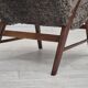 60s, Danish design, refurbished armchair, genuine sheepskin "Wellington".