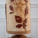 Sandstone lamp and lampshade in dried flowers 70s