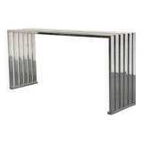Eichholtz Carlisle console in polished stainless steel