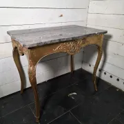 Console/table de milieu style Louis XV doré XIXè 