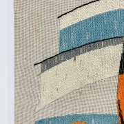 XL framed tapestry from the 60s, abstract patterns.