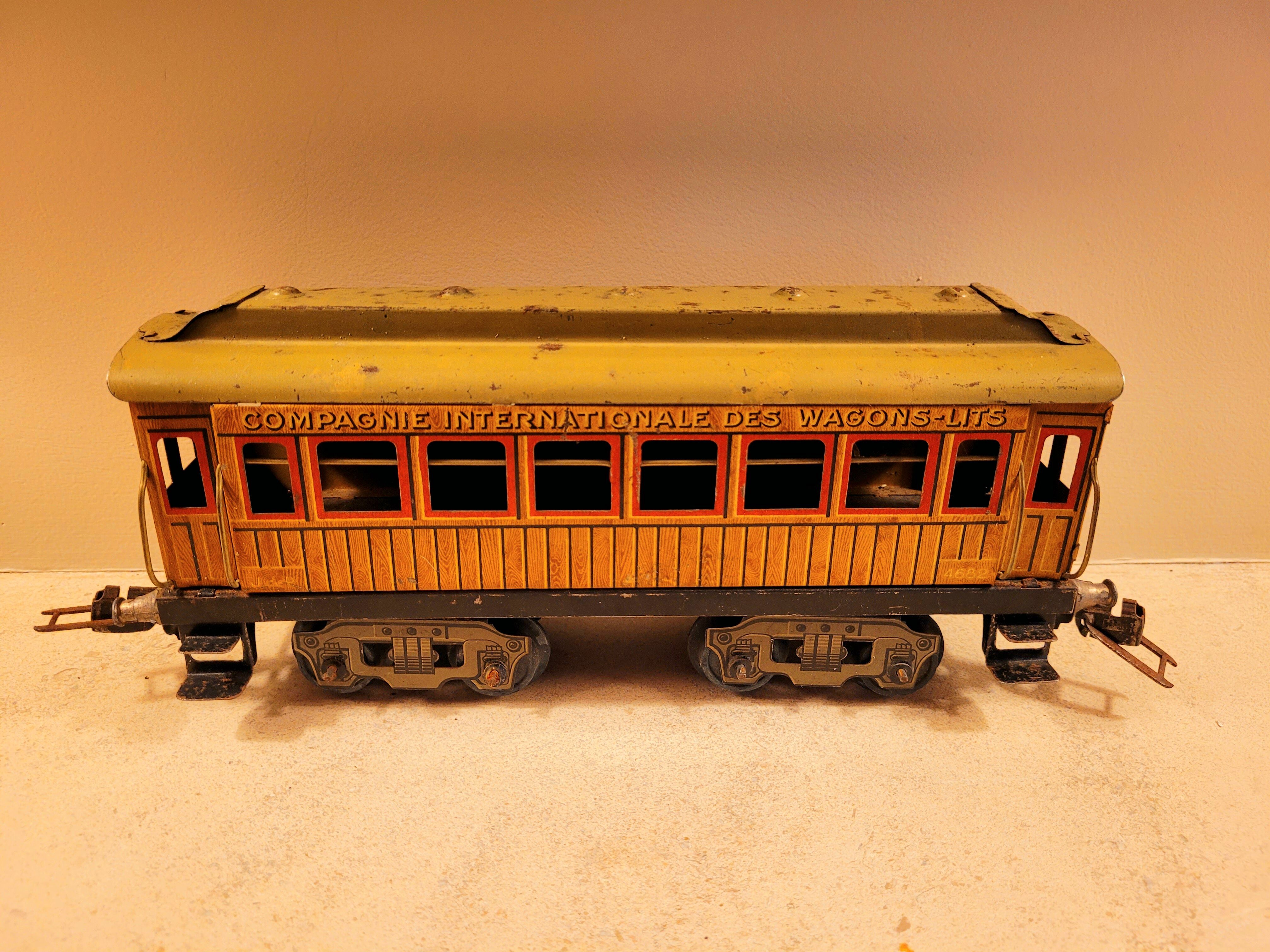 Vintage sheet metal JEP train from the 20s and 30s