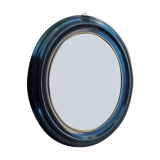 Cadre ovale laqué noir avec sa vitre soufflée - Napoléon III - vue 25,4 x 20,4