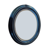 Black lacquered oval frame with its blown glass - Napoleon III - view 25.4 x 20.4