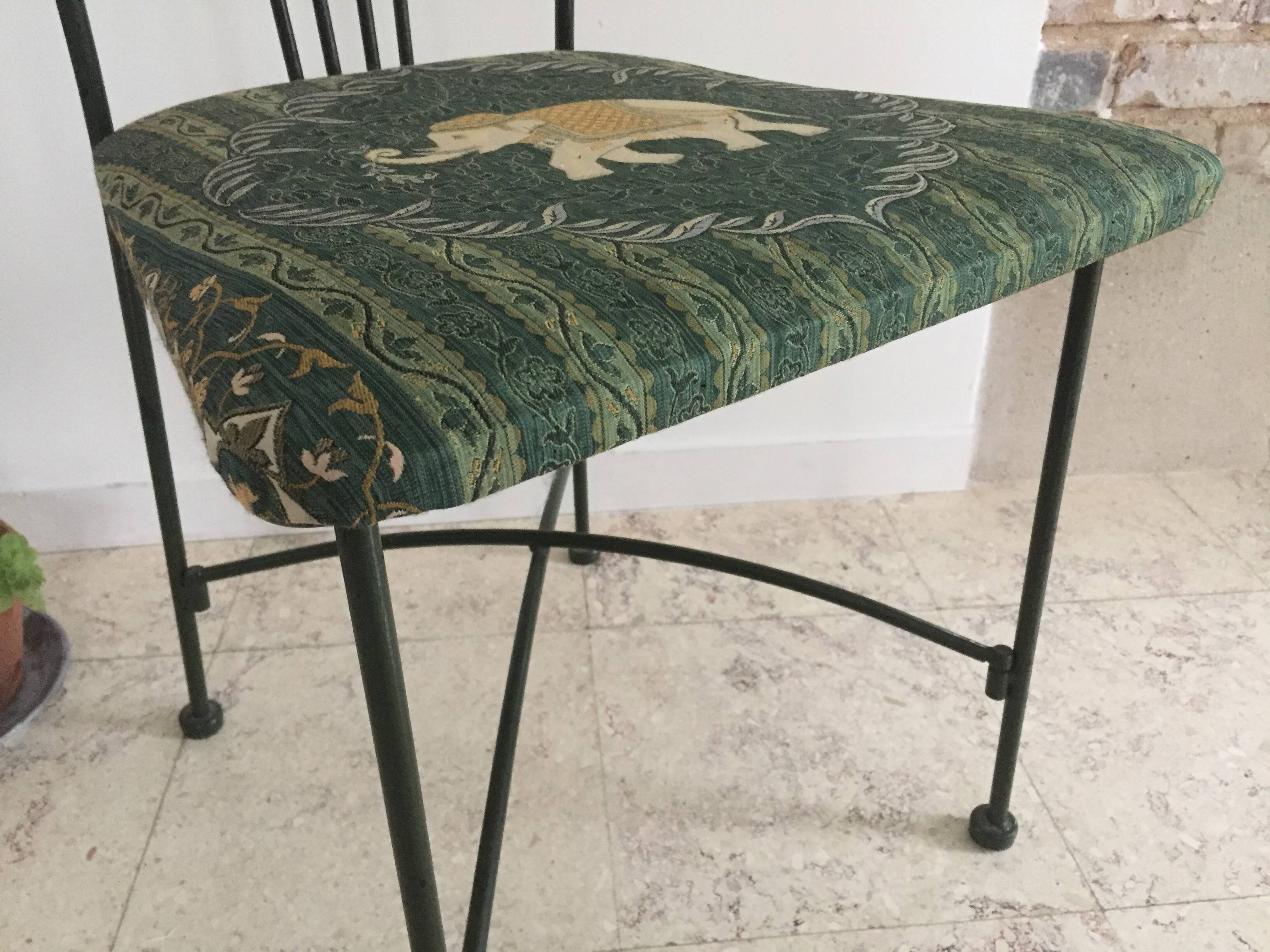 Chaise de jardin vintage en fer forgé
