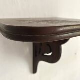small old openwork wooden wall shelf