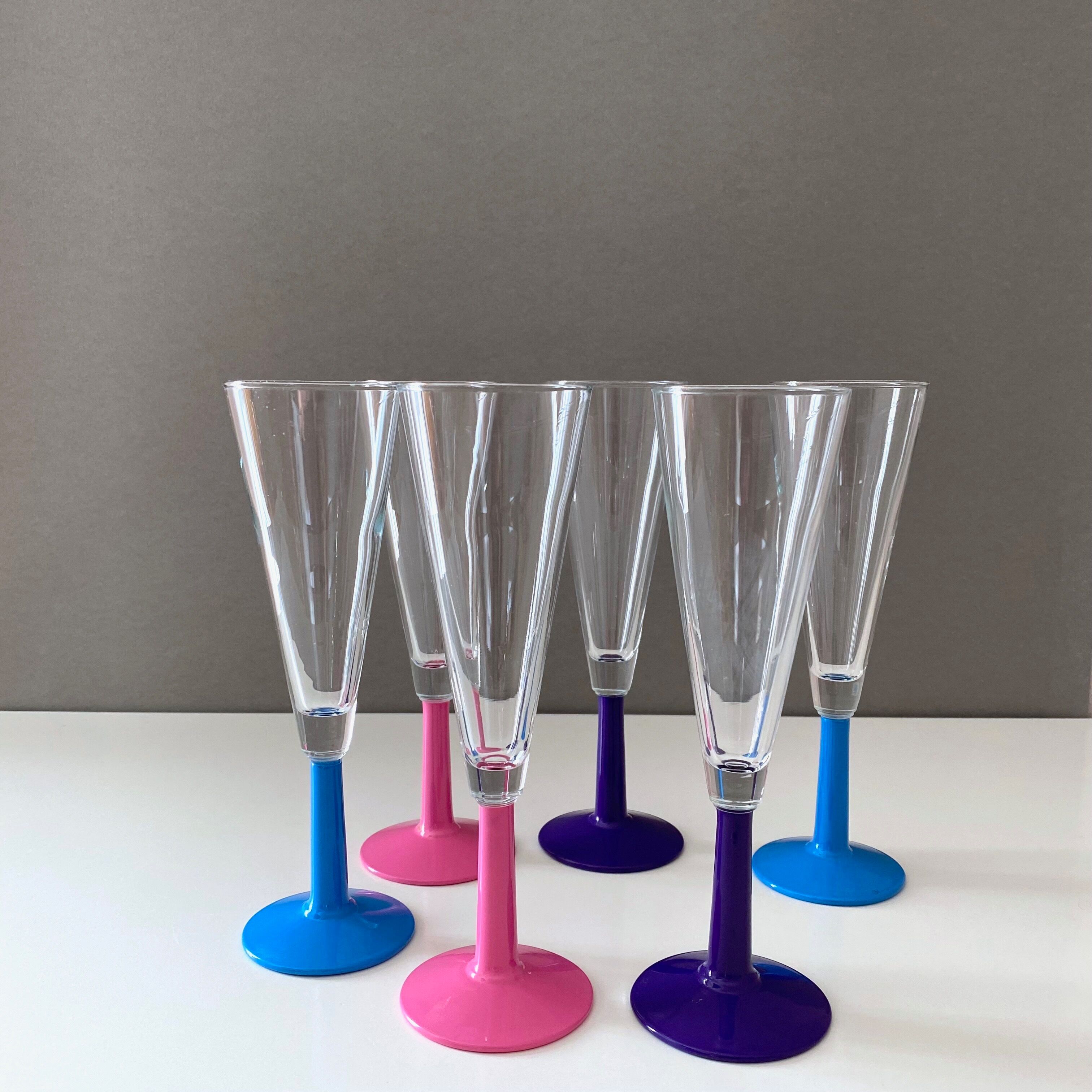 6 Leonardo champagne glasses, vintage glasses 90s