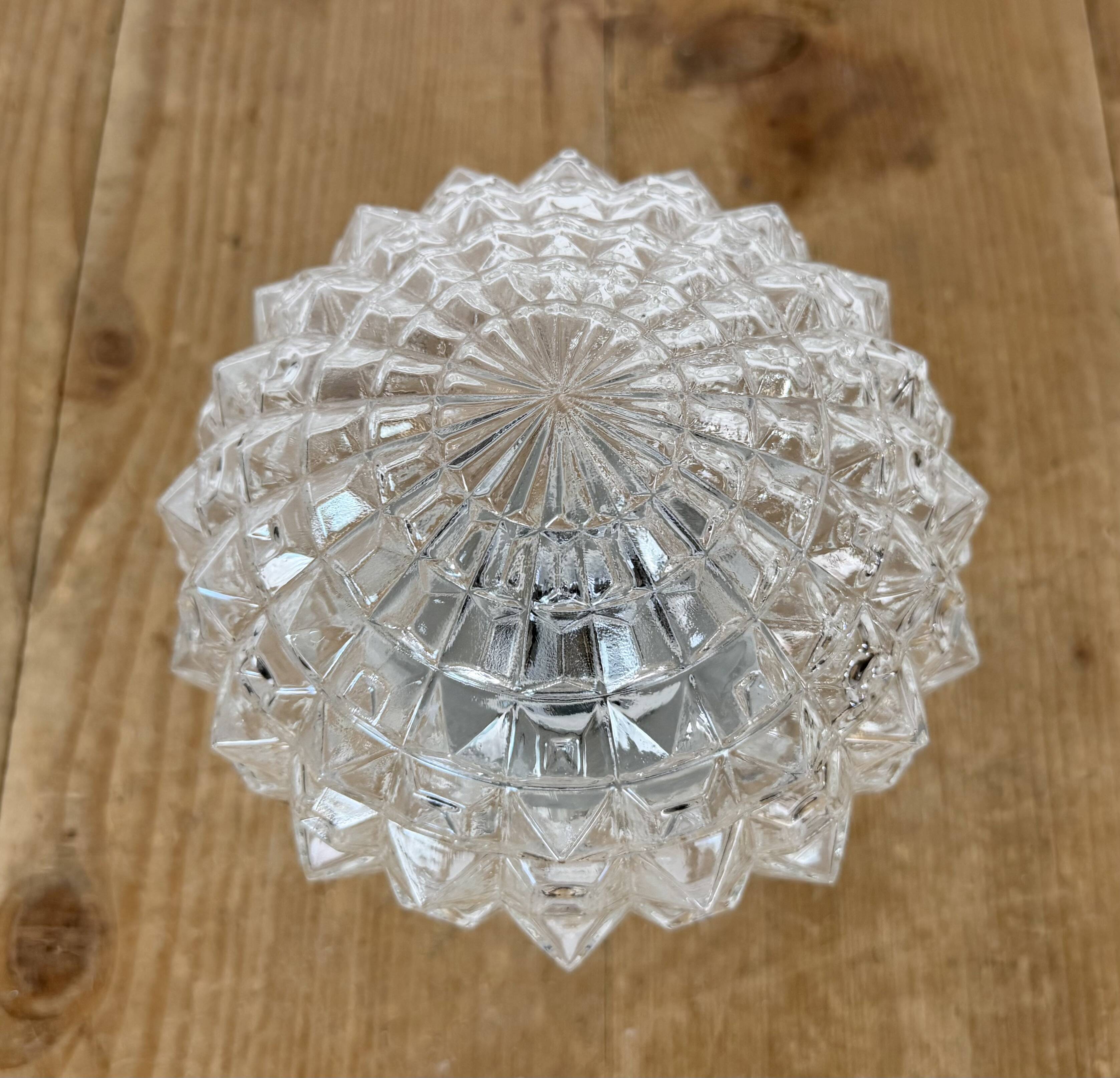 Vintage White Porcelain Ceiling Light, 1970s