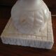 Feet of carved Alabaster column lamp