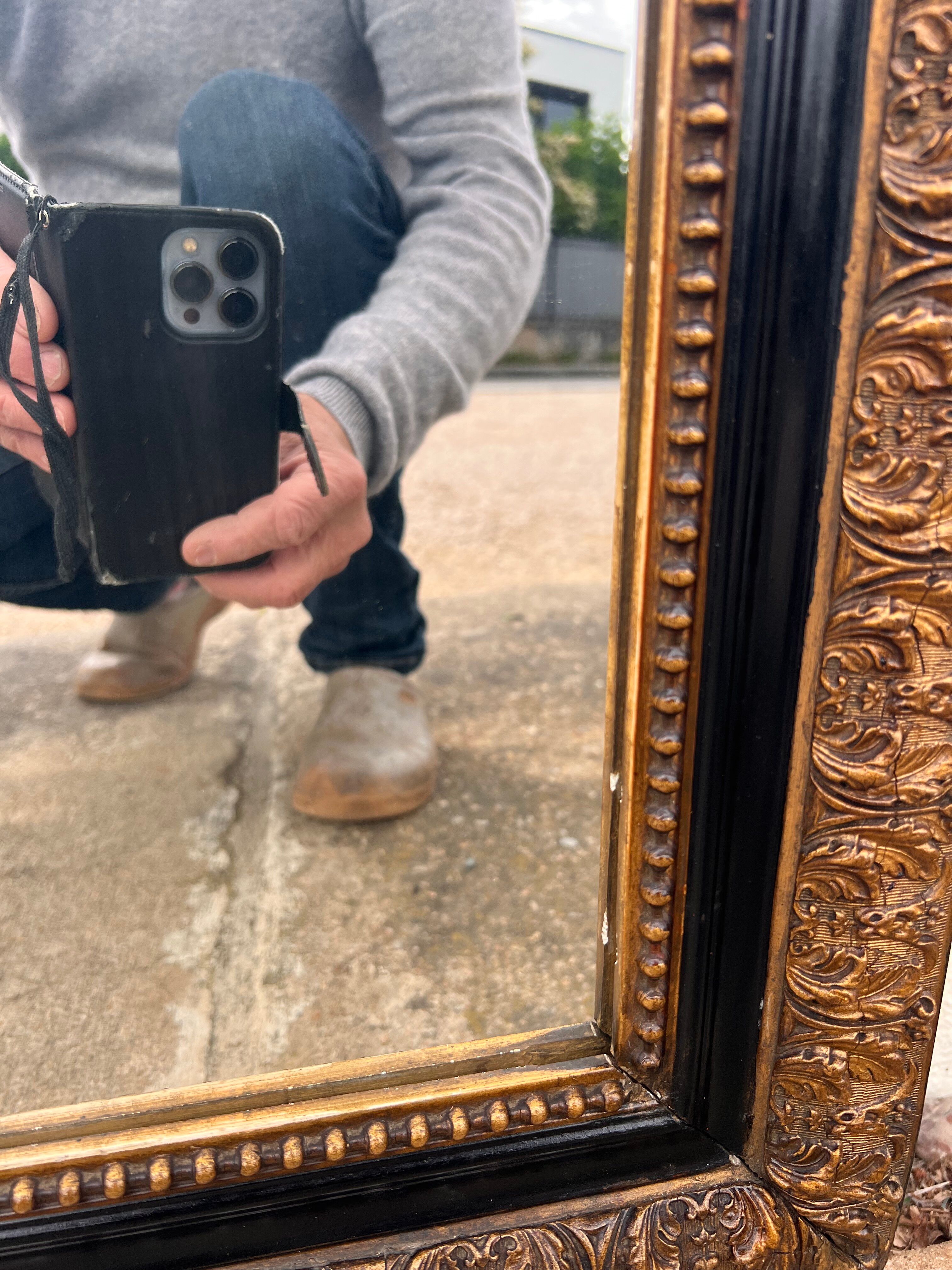 Large gold mirror