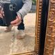 Large gold mirror