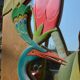 Miroir en bois sculpté " Le Paon"