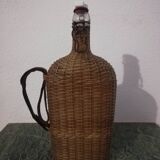 Old heavy rattan pilgrim's gourd