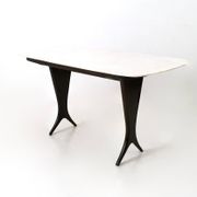 Table basse attribuée à Guglielmo Ulrich avec plateau en marbre de Carrare