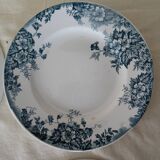 6 Flat plates MARIE lOUISE 353112 PLATES mill wolves faience blue