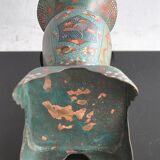Pair of vases in cloisonné bird early twentieth