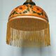 Old opaline and its tassels hanging lamp