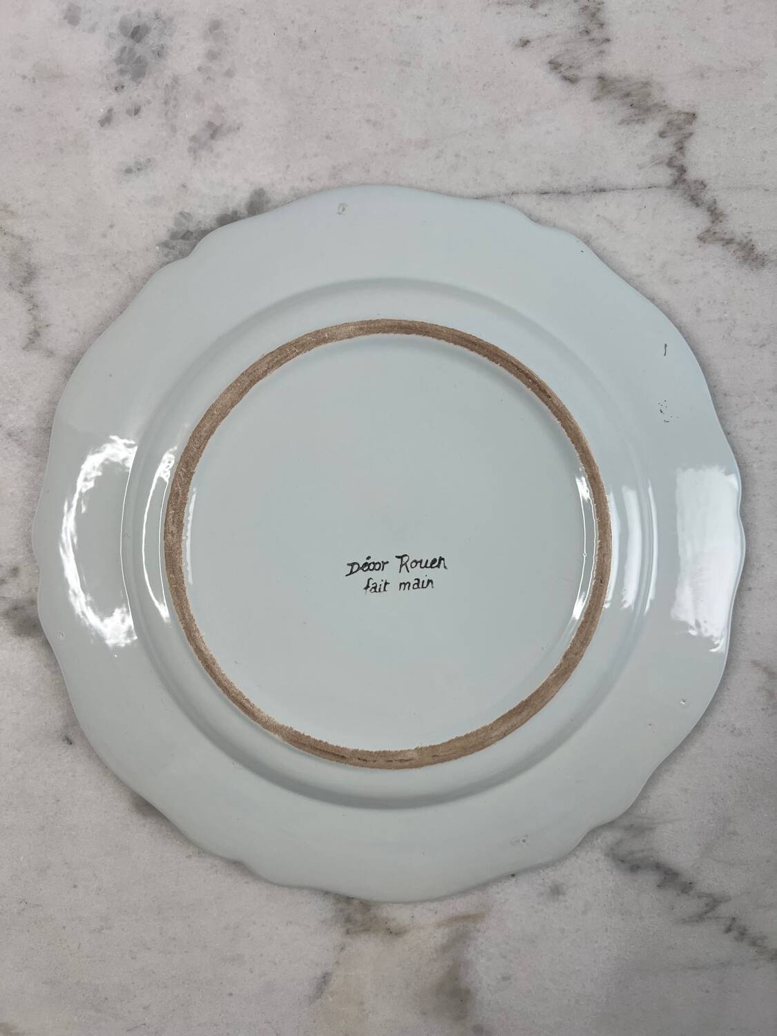 plate decorative plate Rouen Handmade