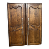 Paire de Portes d'armoire ancienne et sa traverse