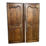 Pair of old cabinet doors and its crosspiece