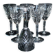 Set of 6 Chantilly wine glasses in cut crystal signed by Saint-Louis 14cm