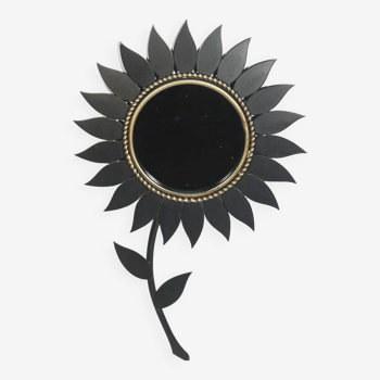 Sunflower mirror by Chaty Vallauris, France 1950s