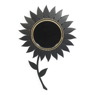 Sunflower mirror by Chaty Vallauris, France 1950s