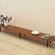 Danish teak sideboard in low architectural form, Scandinavian Modern design, 1970s