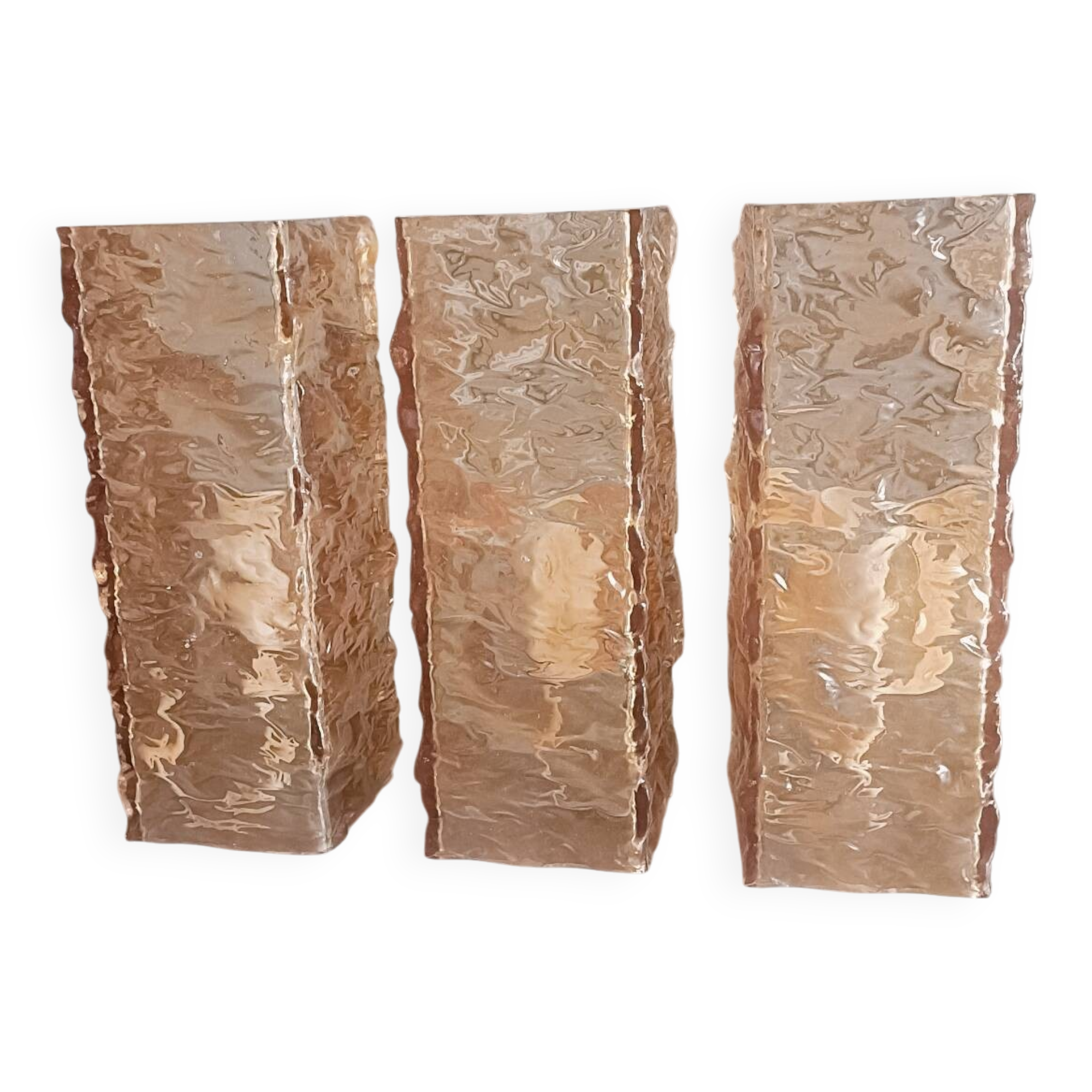 Three 1960s Perspex wall lights