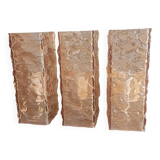 Three 1960s Perspex wall lights