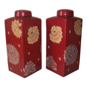 Pair of ceramic vases Geneviève Lethu