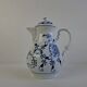 Vintage Dubí Czech Porcelain Blue Onion Cibulák Teapot, c. 1970