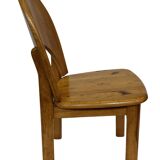 Vintage set of four pinewood chairs Rainer Daumiller minimalist design