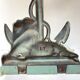 Enameled cast iron umbrella stand from the early 20th century