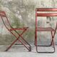 Pair of metal folding chairs Drancy - vintage 1950s