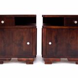 Art Deco bedside tables from the 50s, Poland.
