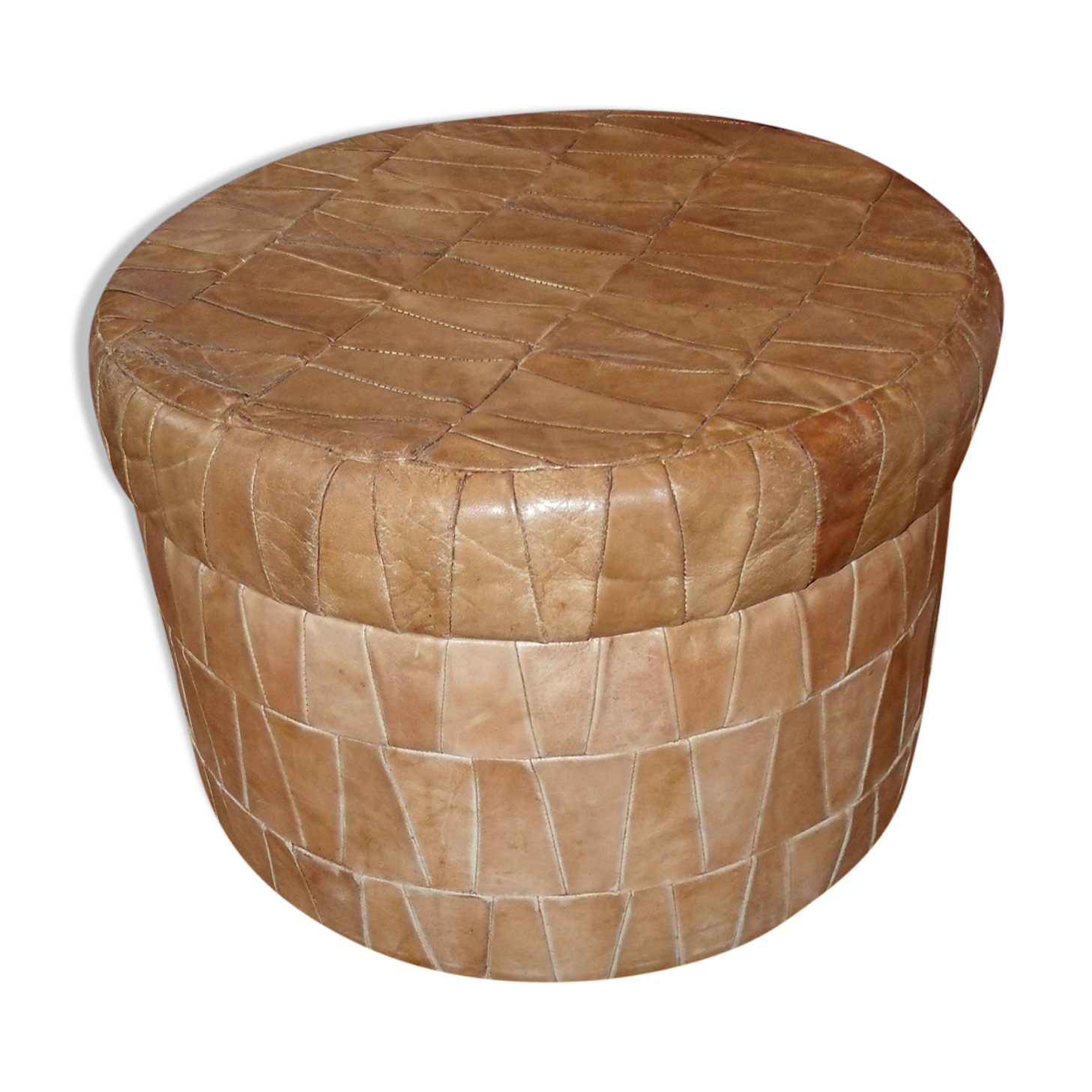 Trunk leather storage Ottoman