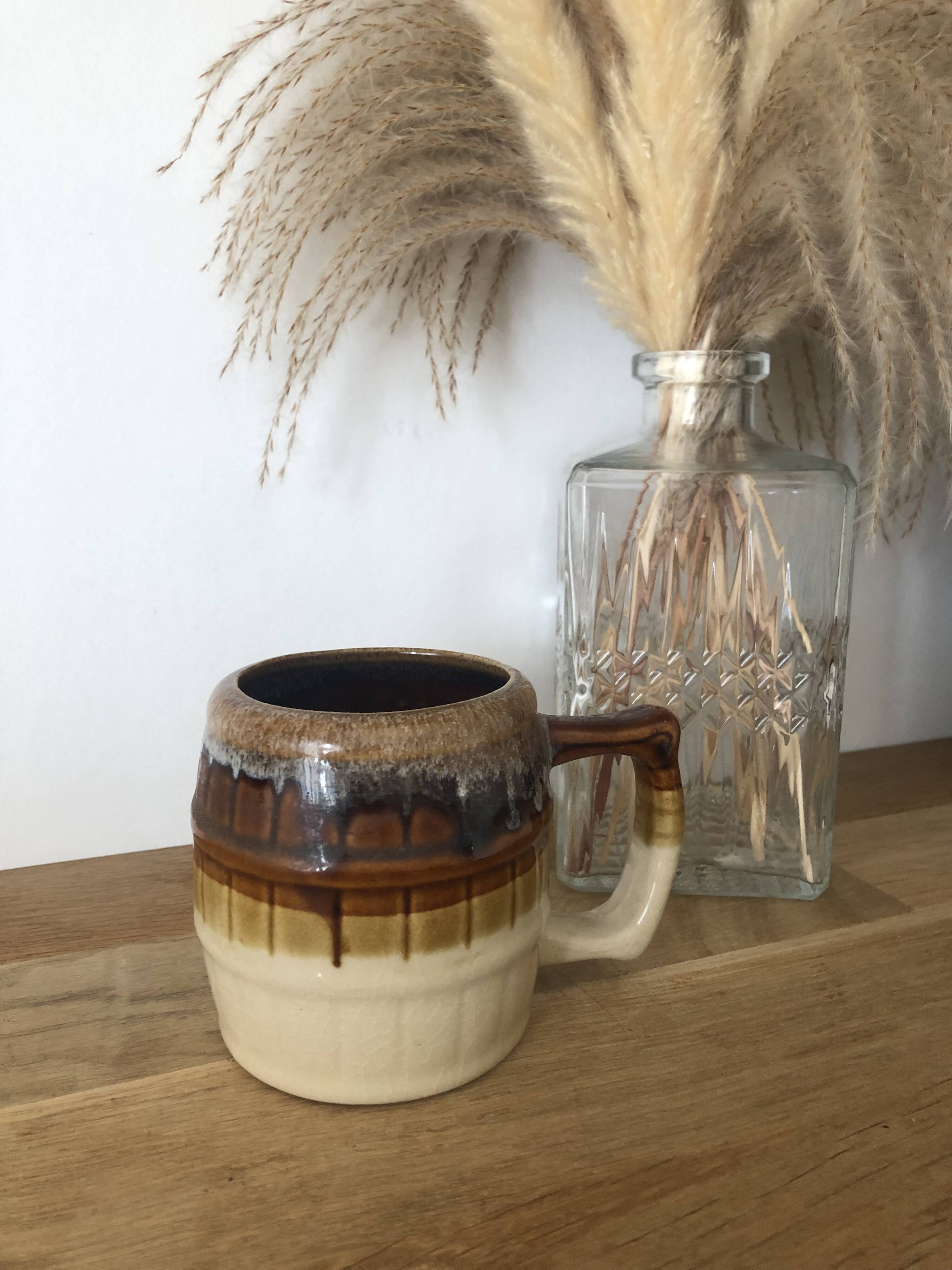 Vintage small brown mug