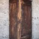 Antique wooden cabinet with 1 door, storage unit, bonnetière, kitchen furniture.