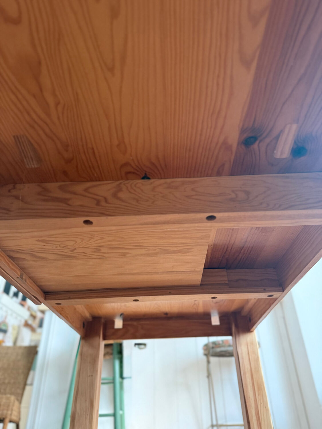 Large farmhouse table in solid ash