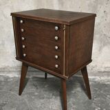 Empty silverware cabinet / vintage cutlery cabinet on tapered legs – year