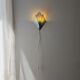 Vintage stained glass wall lamp 1970s