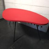 Vintage coffee table from the 1960s in red.