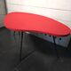 Table basse vintage des années 60 rouge 