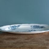 Oval ironstone platter, Clairefontaine, carnation decoration