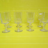 8 old wine glasses